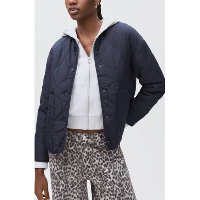 Mango Teen Onion Quilted Puffer Jacket In Blue