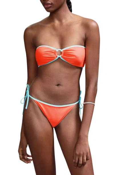Mango Teen O-ring Bandeau Two-piece Swimsuit In Red