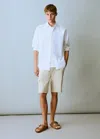 Mango Teen Oxford Cotton Shirt White