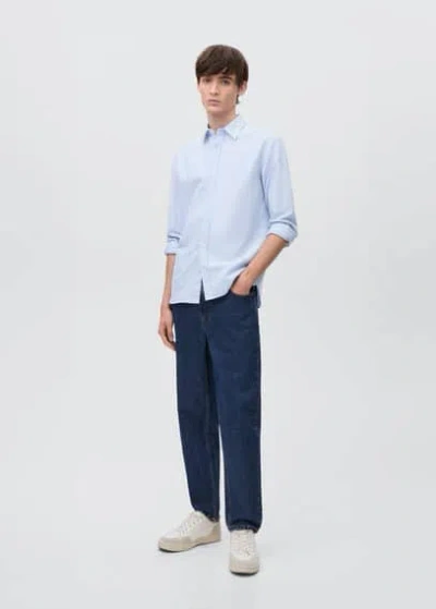 Mango Teen Oxford Shirt Sky Blue