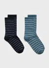 Mango Teen 2 Pack Lurex Socks Navy In Multi
