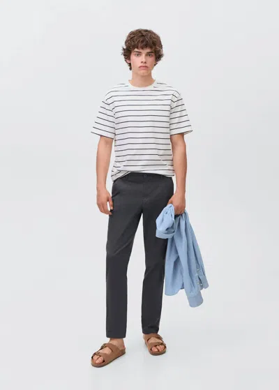 Mango Teen Stretchy Chinos Charcoal
