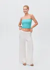 Mango Teen Cotton Jogger-style Trousers Off White