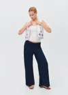 Mango Teen Cotton Jogger-style Trousers Navy