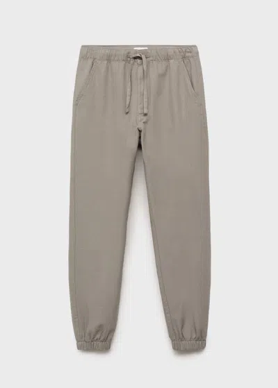 Mango Teen Trousers Khaki In Kaki