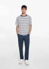 Mango Teen Plain Chino Trousers Dark Navy