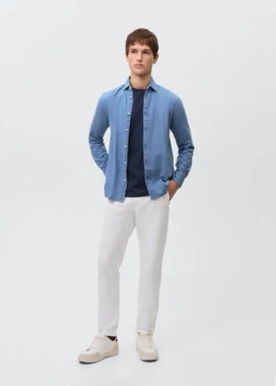 Mango Teen Plain Chino Trousers White