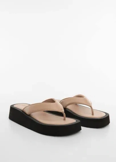 Mango Teen Sandals Beige