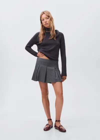 Mango Teen Shorts À Pinces En Tweed Gris - Fille - Xxs -  In Gray