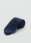 Mango Teen Polka-dot Patterned Tie Blue In Blue