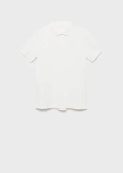 Mango Teen Polo Shirt Off White In Blanc Cassé