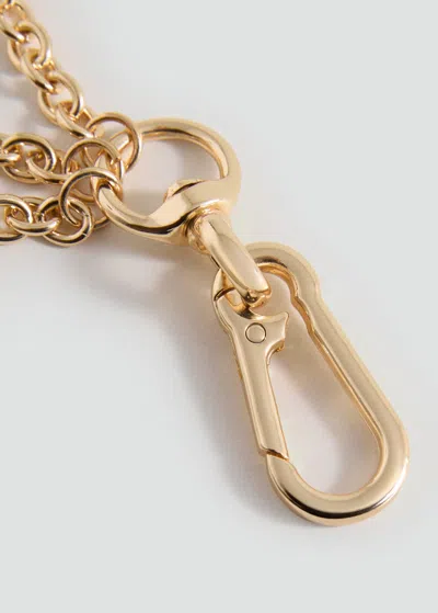 Mango Teen Denim Key-chain Gold