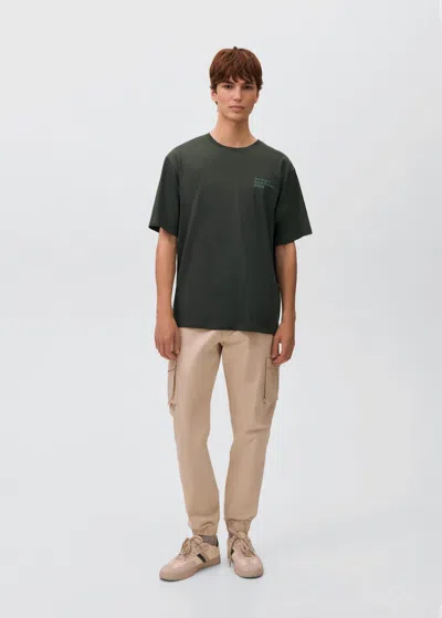 Mango Teen Printed Cotton-blend T-shirt Green