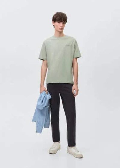 Mango Teen Printed Cotton-blend T-shirt Mint Green