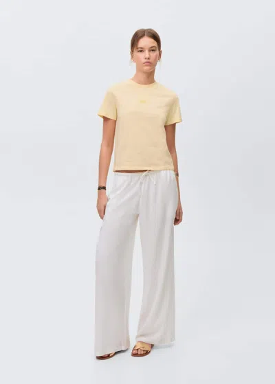 Mango Teen Printed Cotton-blend T-shirt Pastel Yellow