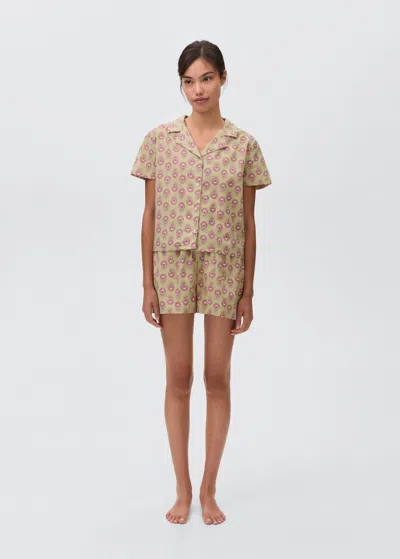 Mango Teen Printed Cotton Pyjama Pack Pastel Green