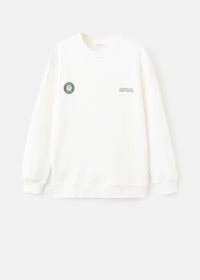 Mango Teen Sweatshirt Off White