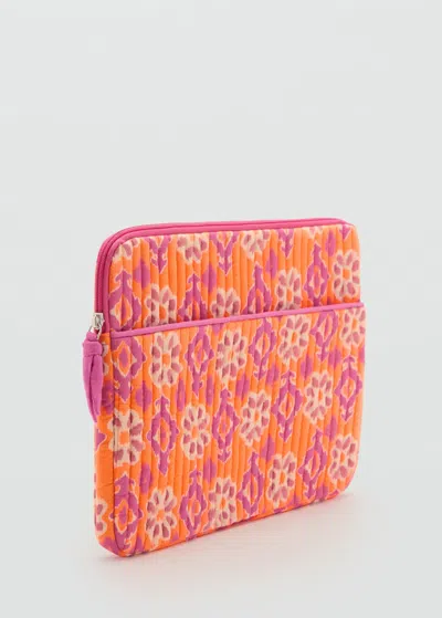 Mango Teen Printed Laptop Case Orange