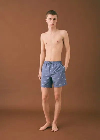Mango Teen Printed Swimming Trunks Pastel Green