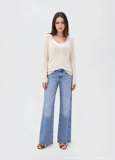 Mango Teen Openwork Knit Sweater Off White