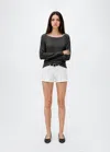 Mango Teen Openwork Knit Sweater Charcoal In Gray