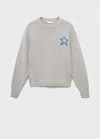 Mango Teen Star Knitted Sweater In Gray