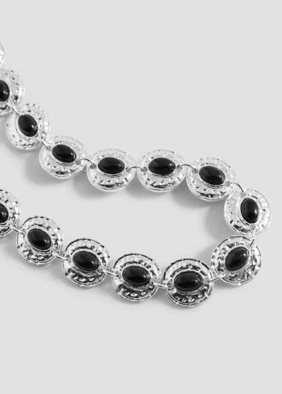 Mango Teen Metal Appliqué Choker Silver