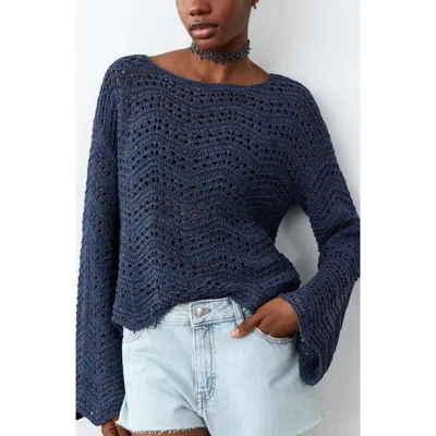 Mango Teen Raw Hem Low Rise Denim Shorts In Blue