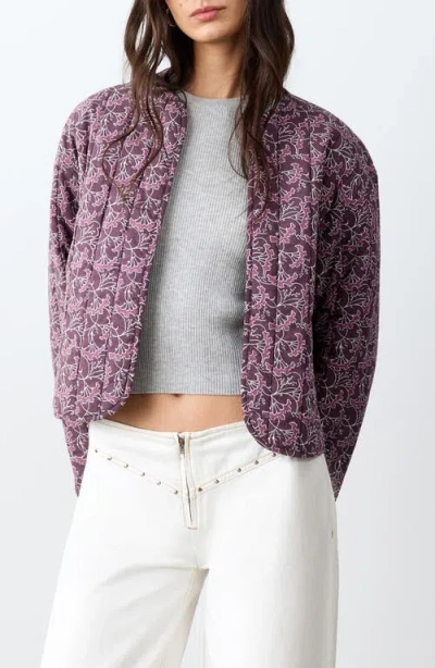 Mango Teen Reversible Padded Jacket In Purple