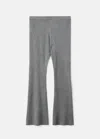 Mango Teen Ribbed Flared Trousers Dark Heather Grey In Gray