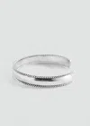 Mango Teen Rigid Bracelet With Relief Silver
