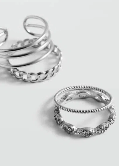 Mango Teen Ring Silver