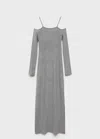 Mango Teen Knitted Dress With Cut-out Dark Heather Grey In Multi
