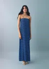 Mango Teen Print Strapless Maxi Dress