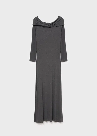 Mango Teen Dress Grey In Gray