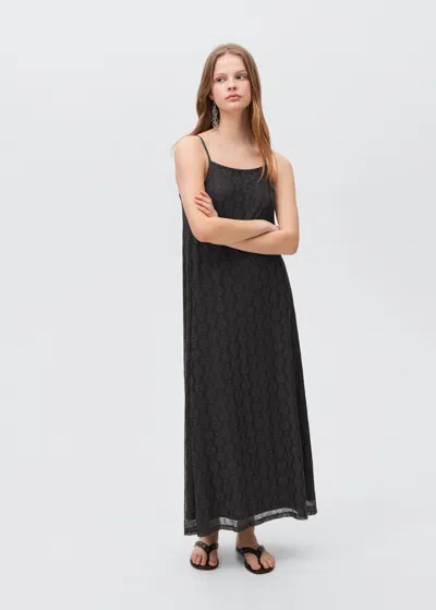 Mango Teen Dress Charcoal