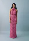 Mango Teen Print Halter Neck Maxi Dress