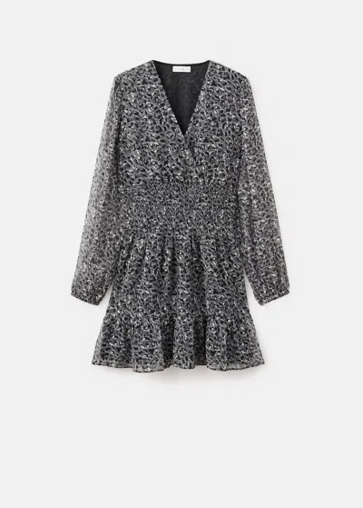 Mango Teen Ruffled Leopard Ledress In Multi
