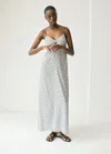 Mango Teen Long Printed Dress Off White