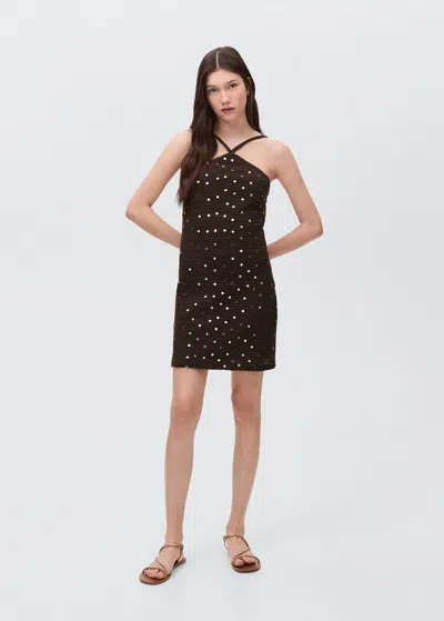 Mango Teen Dress Brown