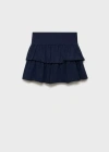 Mango Teen Ruffled Miniskirt Dark Navy