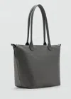 Mango Teen Shopper Bag With Double Handle Grey