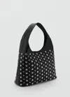 Mango Teen Sac Seau Clouté Noir - Fille - Taille Unique -  In Black