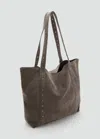Mango Teen Suede Tote Bag