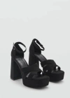 Mango Teen Sandals Black In Black