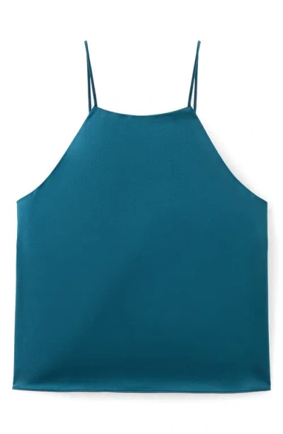 Mango Teen Satin Camisole In Blue