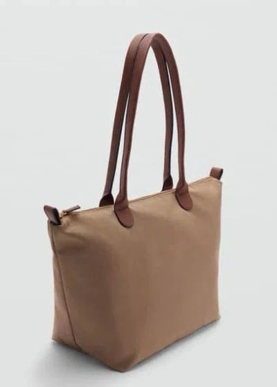 Mango Teen Shopper Bag Medium Brown