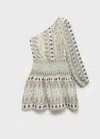 Mango Teen Short Asymmetrical Dress Mint Green In Mint Green