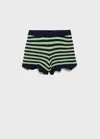 Mango Teen Short Bleu Marine - Fille - Xs -