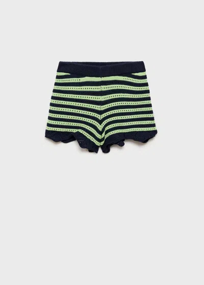 Mango Teen Short Bleu Marine - Fille - Xs -